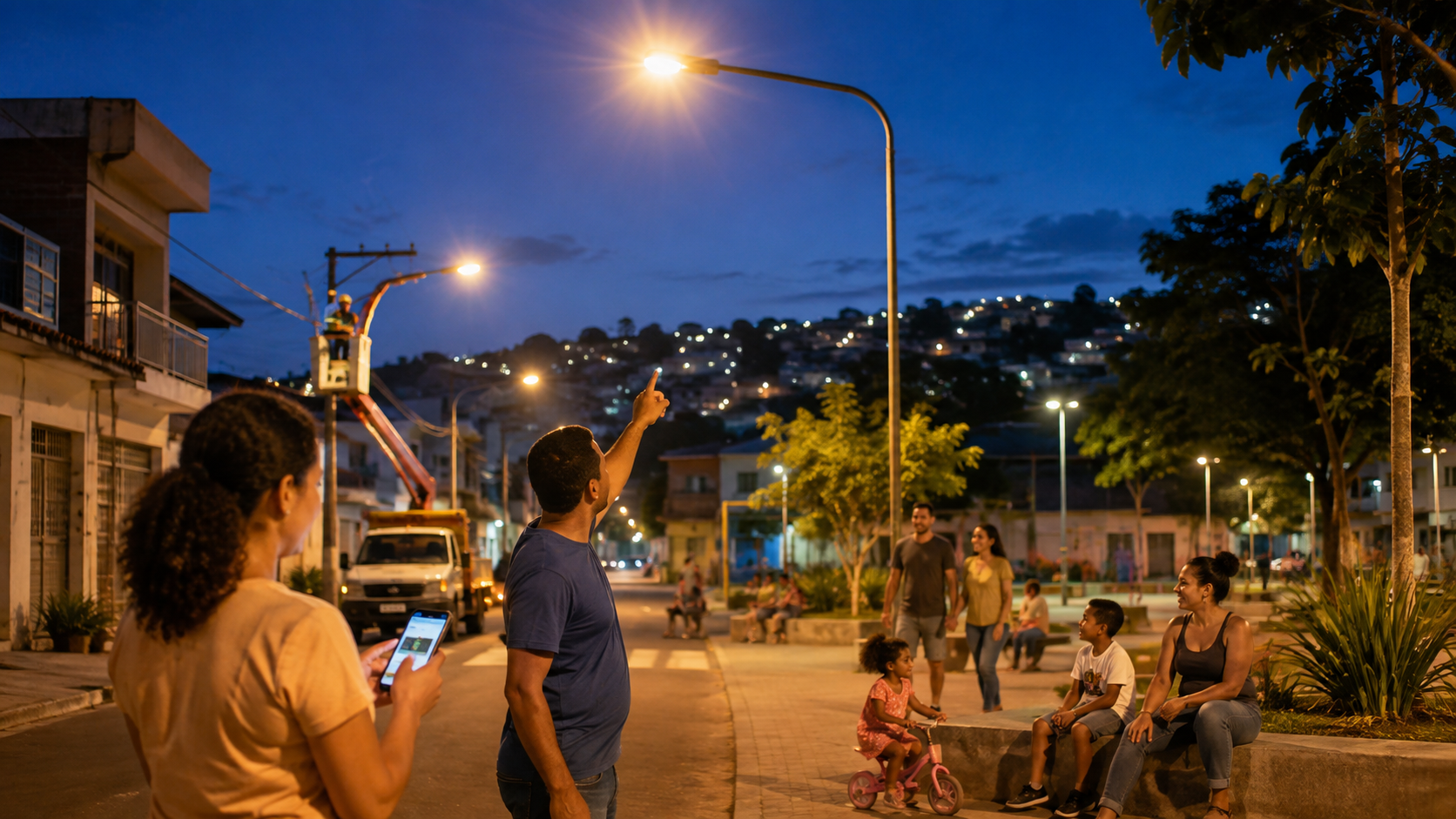 iluminação pública em Ribeirão das Neves